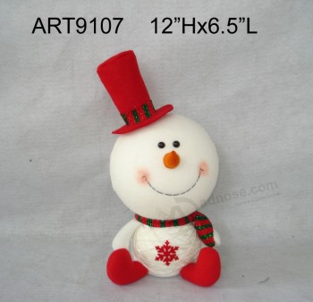 Custom 12"Hx6.5"L Yarn Ball Body Snowman Decoration Doll