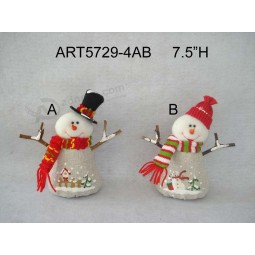 Decoración casera gift-2asst linda al por mayor del muñeco de nieve de la arpillera.