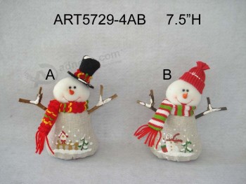 Wholesale Cute Burlap Snowman Home Decoration Gift-2asst.