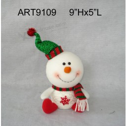 Wholesale 9"Hx5"L Yarn Ball Body Snowman-Christmas Decoration