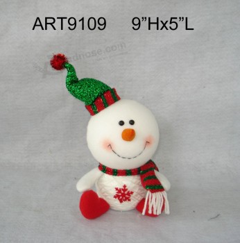 Wholesale 9"Hx5"L Yarn Ball Body Snowman-Christmas Decoration