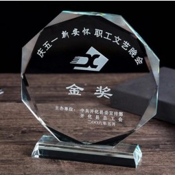 Venta caliente de trofeos de resina alta-Trofeo de cristal creativo del modelo del trofeo del premio de la taza de cristal del grado