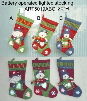 Groothandel verlichting van santa & snowman fotolijst stocking-3asst