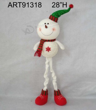 Venta al por mayor muñeco de nieve de la decoración de la Navidad del cuerpo de la bola del hilado de 28 