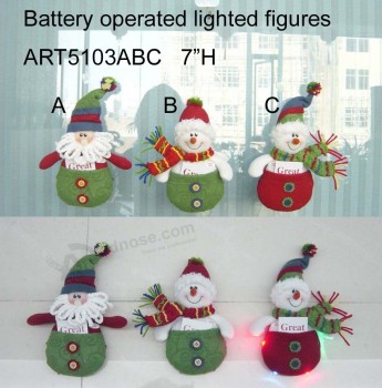 Wholesale Lighting up Santa and Snowman Card Holder Christmas Gifts-3asst