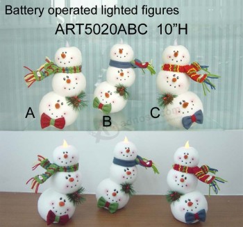 Wholesale Lighting Stacking up Snowman Head LED Christmas Decoration
