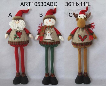 Al por mayor de pie santa, decoración de Navidad de renos de muñeco de nieve