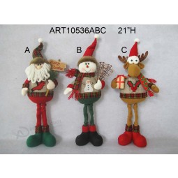 Groothandel staande santa sneeuwpop rendier kerst decoratie geschenk ambacht