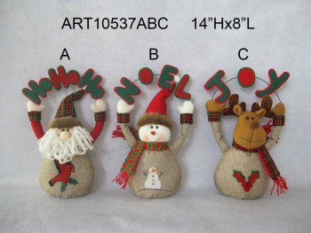 Wholesale Santa Snowman Reindeer Christmas Home Decoration with Greeting Sign