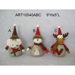 Regalo al por mayor de la decoración del hogar de la Navidad del reno del muñeco de nieve de santa