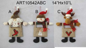 Wholesale Santa Snowman Reindeer Christmas Giftbag-3assorted