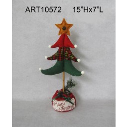 Venta al por mayor saludo de navidad árbol de tela decoratin