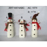 Groothandel kerstversiering geschenk sneeuwpop marshmallow, 3assorted