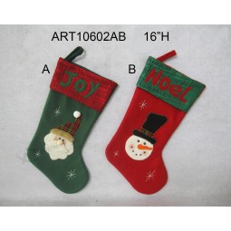 Atacado feliz natal santa boneco de neve decoração presente meia