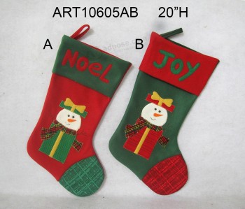 批发圣诞快乐装饰雪人长袜