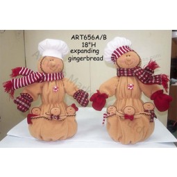 Wholesale Expanding Gingerbread Parents with Babies, 2 Asst-Christmas Decoration