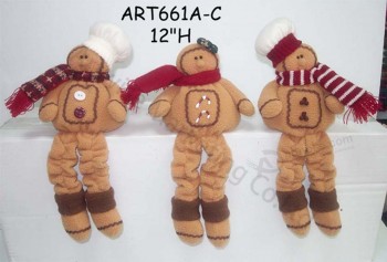 Groothandel spring legged gingerbread -2 asst-Kerstdecoratie