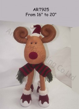 Wholesale Fleece Expandable Candy Reindeer Christmas Decoration Gift