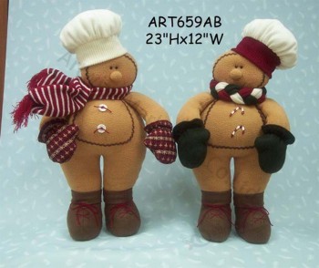 卸売のジンジャーブレッドカップル、2アスト-クリスマスの装飾