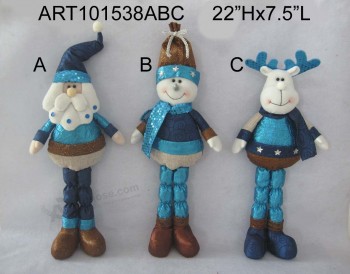 Wholesale Standing Santa, Snowman and Moose Christmas Decoration Gift Craft-3asst