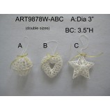 Wholesale White Crochet Christmas Decoration Gift-3asst.