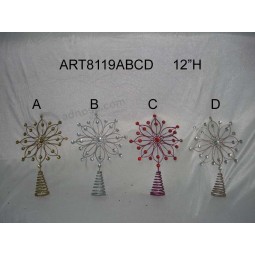 Wholesale Merry Christmas Tree Top Decoration Giftcrafts-4asst