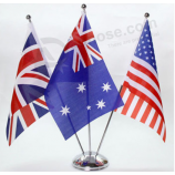 Custom National Table Top Flags with Metal Stand
