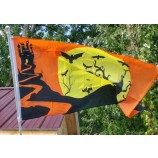 Custom promotion party festival holiday halloween flag for decorate , flag mast with high quality and any size