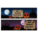 AangepaSte flexibele gebruikte vinylbanner digitaal gedrukte gelukkige Halloween-banner voor verkoop