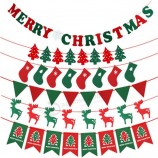 Wholesale customized high quality Christmas Banner hanging Flag with high quality and any size