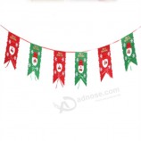 Customized christmas decorative non-woven bunting flags on string with high quality and any size