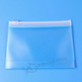 Wholesale customized zip lock pvc bag/pouches plastic packing bag with bottom gusset