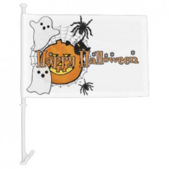 Gedruckte Polyester-Halloween-Autofensterflaggen für Verkauf