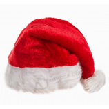 горячая распродажа рекламные пользовательские бархатные красные рождественские шляпы Санта для подарков