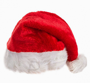 Hete verkoop promotionele custom fluwelen rode kerstsandmuts voor geschenken