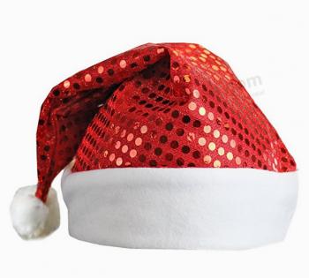 Casquillo de la Navidad de alta calidad, sombrero de santa, sombrero de la Navidad para el regalo