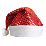 ギフトのための卸売ホット販売プロモーションカスタムベルベット赤いクリスマスサンタの帽子