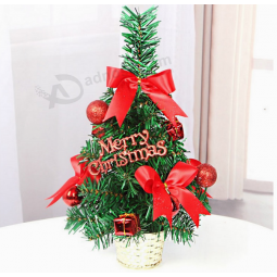 Artificial Flower Pot Style Mini Snowing Christmas Tree with high quality
