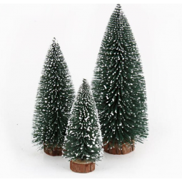 Preço barato mini árvore de natal com efeito de neve para venda