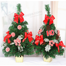 Popular cheap mini artificial christmas tree with base and high quality