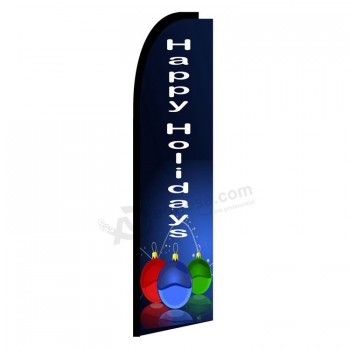 Promotional custom christmas flags feather flags flying beach banner christmas decorations with your logo