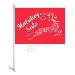 Wholesale Custom high quality christmas flags Car Window Flags christmas decorations with your logo