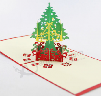 Cartão novo do preSente 3d do papel do Natal da dEcoração do projeto