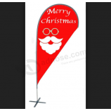 Custom Design Christmas Feather Flag Swooper Flag for Christmas with high quality and any size