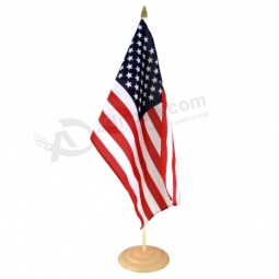 Bandiera da tavolo con bandiera aMericana di alta qualità con Supporto