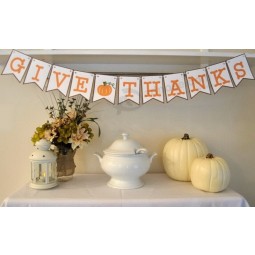 Customized GIVE THANKS Bunting Thanksgiving Home Decor Bunting Banner