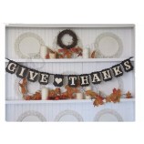 Customized Fashion design Thanksgiving Holiday hanging letter bunting flag banner with high quality and any size