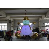 Custom giant Christmas inflatable Sky Snowman made of top pvc coated nylon for sale with high quality and any size