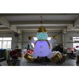 Custom giant Christmas inflatable Sky Snowman made of top pvc coated nylon for sale