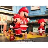 Factory Custom Funny Christmas Mario inflatable cartoon,inflatable super mario
